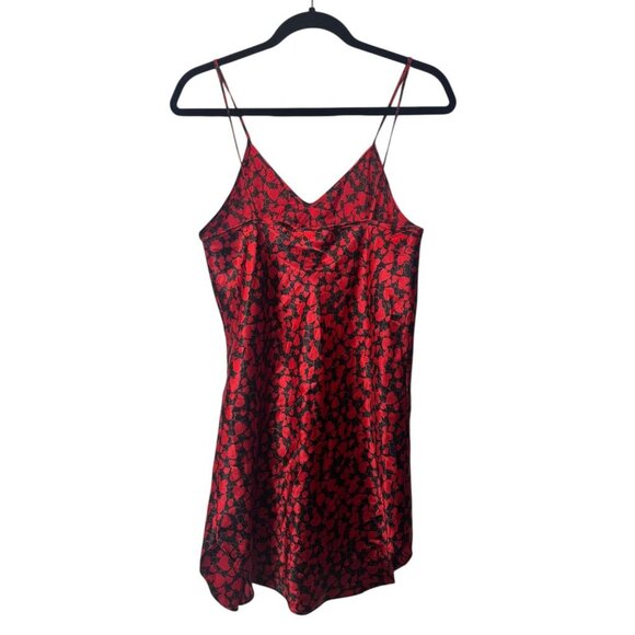Alexandra Nicole Red & Black Heart Slip Dress Size Medium | Satin Lingerie-Inspi - Picture 2 of 2